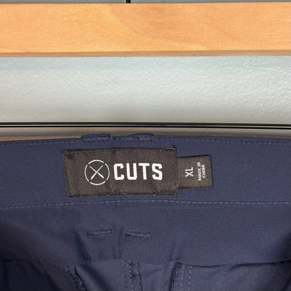 Cuts AO Jogger Mens XL Navy Blue Performance Tech Stretch Tapered Pants Commuter - Picture 6 of 10